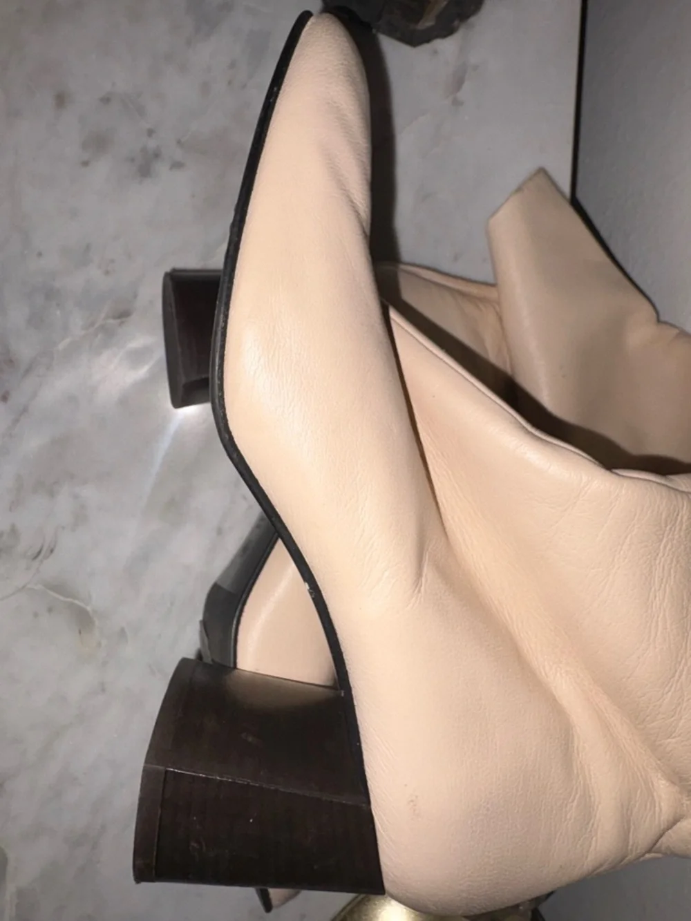 Phillip Lim Cream Knee High Leather Boots | Minimalist Luxury | Size
